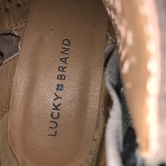 Lucky Brand Suede Perforated Booties Size 8.5 - Picture 8 of 8